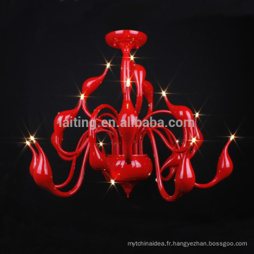 Lustre moderne de cygne de métal rouge 29001